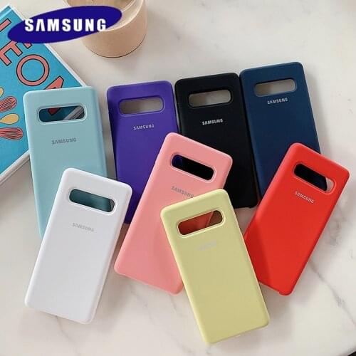 Original Liquid Silicone Case For Samsung Galaxy S8 S9 S10 Note 10 Plus S10E Note 8 9 S9+ S10+ Shockproof Soft Protective Cover