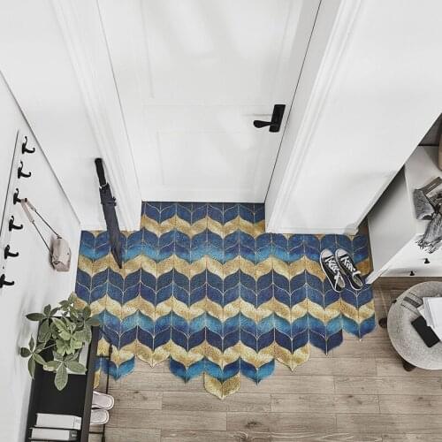 Custom Doormat Rectangle Simple Floor Mats Carpet Anti-slip Can Be Cut Home Entrance Doormat Kitchen Mat Silk Loop Mats Carpet