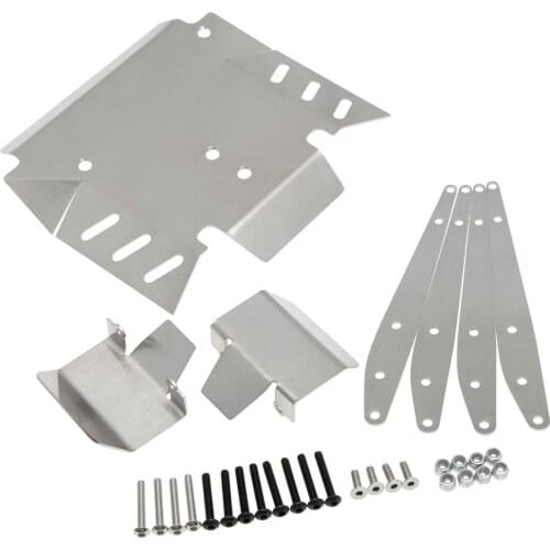 Durable 1 set Stainless steel RC Car Chassis Guard Anti-bump Board Accessories for Axial 1/10 RBX10 Ryft RC Car