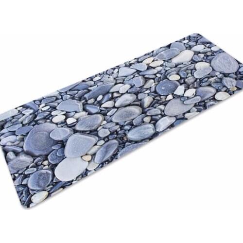Drop Shipping 40*120cm stone Pattern Mat Soft Flannel Antislip Kitchen Floor Mat Rug Entrance Long Mats door mat entrance tapete