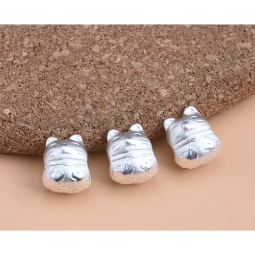 S9993d hard silver plated transfer beads accessories, Pumpkin car beads, handmade DIY string beads material woven accessories