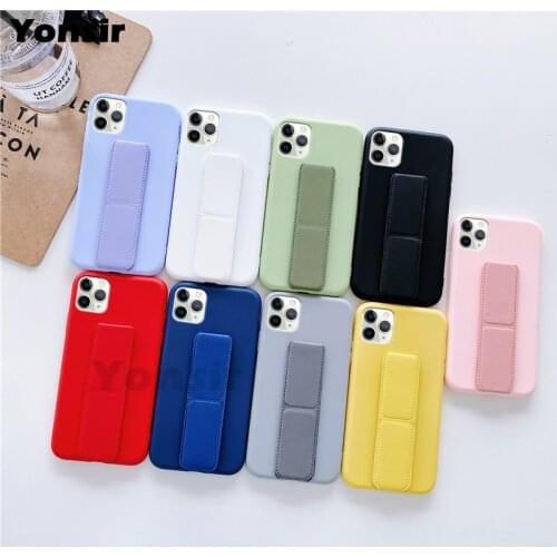 Stand Silicone Case For Oneplus 8T 7 7T 6 6T 8 Pro Nord Back Cover Cases For One Plus 8 T Soft Wrist Strap Phone Bags