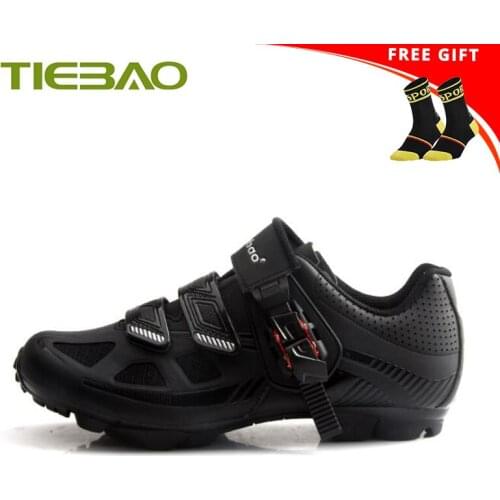 Tiebao Cycling Shoes Mtb Men Bicicleta Mountain Bike Shoes Black Self-locking Breathable Sapatilha Ciclismo Mtb Sneakers