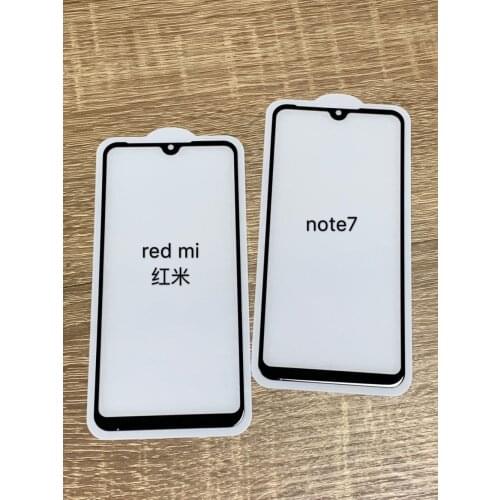 New Redmi 7 Full Glue Tempered glass film For Redmi Note 7 Pro Note 6 pro Note 5 Pro 5 Plus Mi8 Lite Screen Protector+Back Film