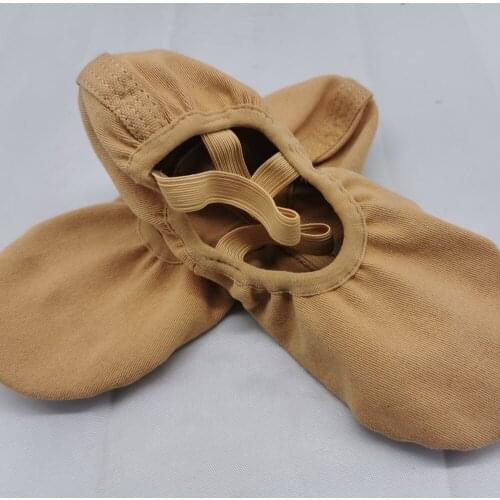 Shoes for Women 2021 Baletki Dla Dziewczynki Ballerine Fille Sapatilha De Ballet Camel Canvas Stretch Ballet Chinese Shoes