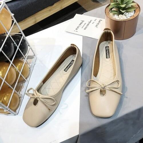 2020 Women Circle Head Flat Spring Shallow Female Casual Fashion Comfortable Jelly Shoes Ladies Slip on Office Shoe U19-13