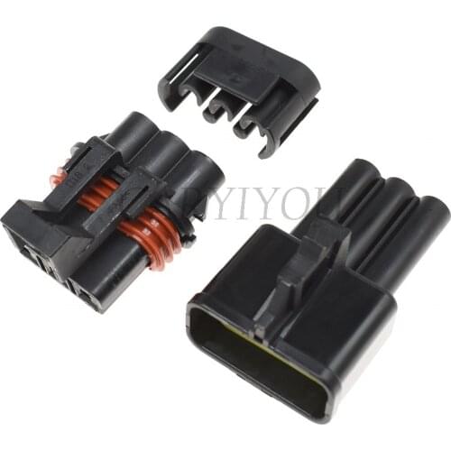 1 Set 3 Pin Way Delphi Sealed Plastic Wiring Harness Auto Connector Male Female 280 Series Socket Plug 12040977 DJ7039A-2.8-11