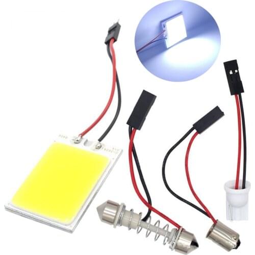 10pcs T10 C5W COB reading light BA9S LED License Plate Lamp Parking Bulb Auto Interior festoon led car 12V super white 6500k