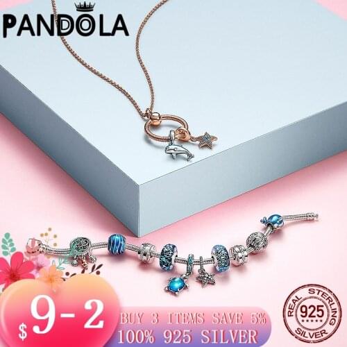 2021 new Summer 925 Sterling Silver Ocean Series Turtle Beads Dangle Charms Fit Original Pandora Charms Bracelet Jewelry Gift