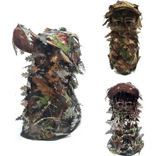 3D Stereo Camouflage Facial Mask Sheet Turkey Hunting Mask Hat Balaclava Full Forest CS Facial Mask NEW