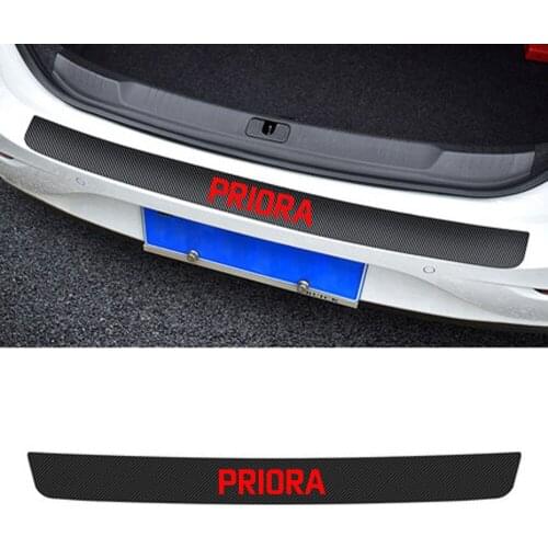 4pcs For LADA PRIORA Car Door Sill Plate Guard Stickers Threshold Protector Carbon Fiber Decals Styling Accessories