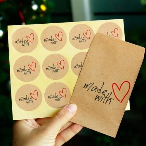 50pcs Retro Kraft Paper Envelope Set with stickers Rose Thank you Gift Envelope for Wedding Invitation Craft Paper Gift Bag