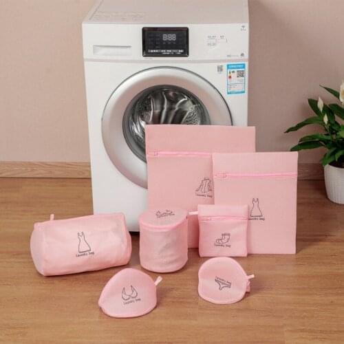 7-piece Laundry Nursing Bag Bra Bra Wash Bag Socks Underwear Mesh Zipper Underwear Washing Machine Laundry Bag Dirty Laundry