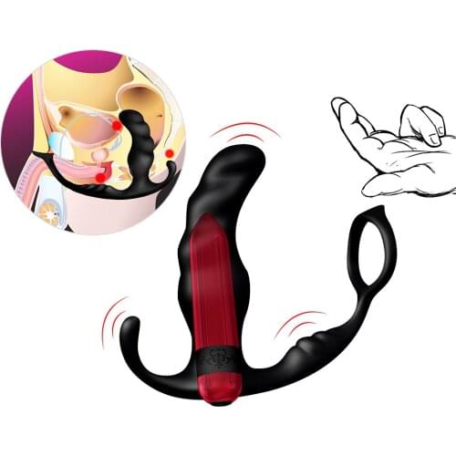 9 Speed Vibrating Wireless Butt Plug Delay Ejaculation Ring Male Prostate Massage Silicone Prostate Stimulator Sex Toys For Men