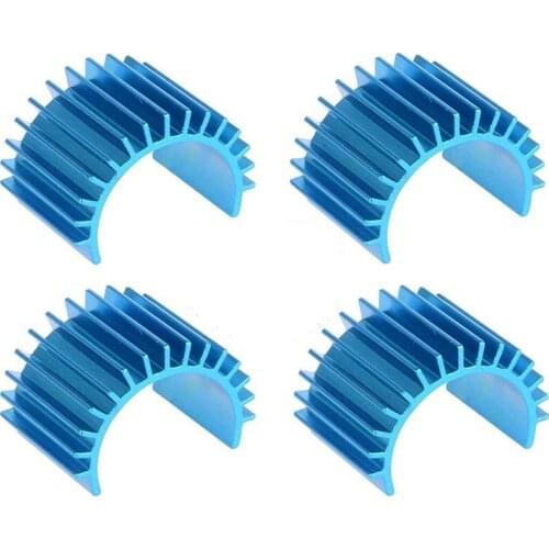 Aluminum 370 380 Motor Heat Sink Heatsink Cooling Fins for RC HSP Tamiya Traxxas 1/16 Car (Pack of 4)