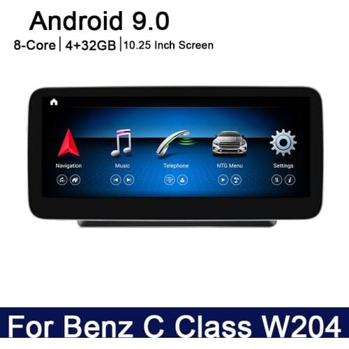 Android 9.0 8 core 4+32G For Mercedes Benz C Class W204 2011~2018 Car multimedia Player Navigation GPS radio NTG 5.0 WiFi BT