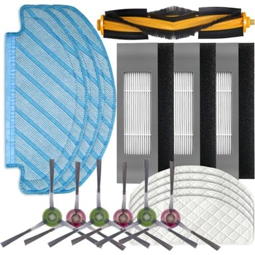 Side Brush Filter Mop Cloths For Ecovacs Deebot Ozmo T8 Main Brush For Ecovacs Deebot Ozmo T8 Sweeping Robot Vacuum Cleaner Part