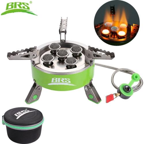 BRS Portable Outdoor Camping BBQ Stove Burner Gas Picnic Gas Stove Butane Gas Furnace Field Party Burner 7000W BRS-75