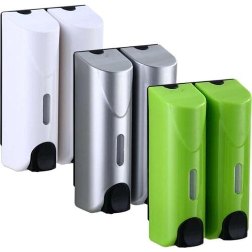 Soap Dispenser Single Double Head Wall Mount Shampoo Shower Gel Dispenser Soap Container Washroom Accessories