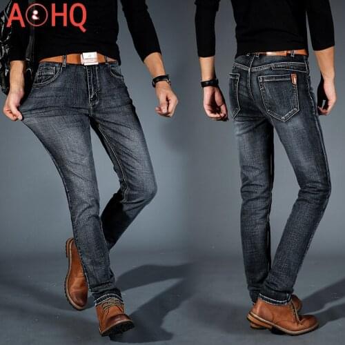 Jeans for men 2021 Straight Stretch Autumn Spring Denim Black Mens jeans trousers Size 38 40