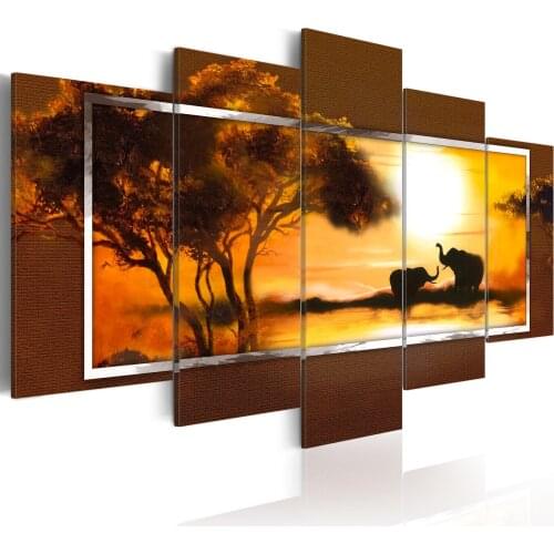 Picture-meeting in Savannah-200x100 cm