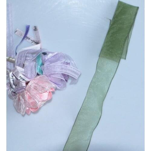 20YARD 3.9CM army green ribbon decorated with bowknot hair wedding DIY