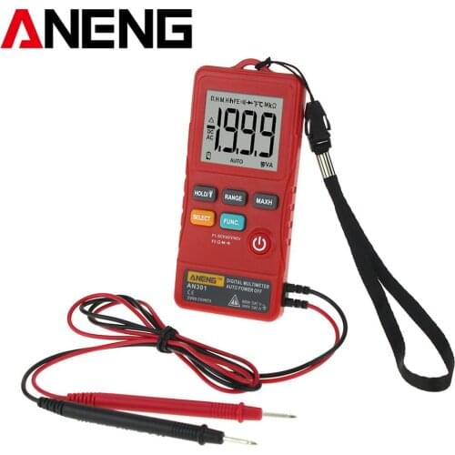 AN301 Mini Digital Multimeter Professional 1999Counts AC/DC Voltmeter Resistance Ammeter Meter Tester with LED Light Multimeter