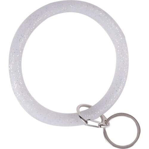 Soft Silicone Jewelry Key Wristlet Keychain Bracelet Bangle Keyring Holder Car Bracelet Keychain