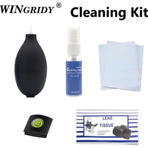 Camera Dust Cleaner Lens Cleaning Detergent Clean Water Brush Air Blower Wipes kit for Canon Nikon Sony DSLR SLR Camera Filter