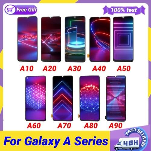 Original LCD For Samsung Galaxy A10 A20 A30 A40 A50 A60 A70 A80 A90 Display A10s A20s A30s Ecran Screen Touch Digitizer Assembly