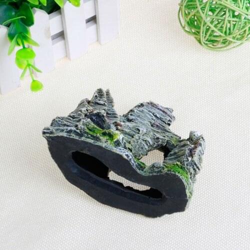 P15D Aquarium Fish Tank Ornament Rockery Hiding Cave Landscape Decor Underwater Decor