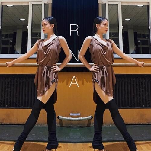 Latin Dance Dress Fringe Dress V-Type Leopard Dance Wear Women Latin Dance Competition Dresses Latin Rumba Dress Costume