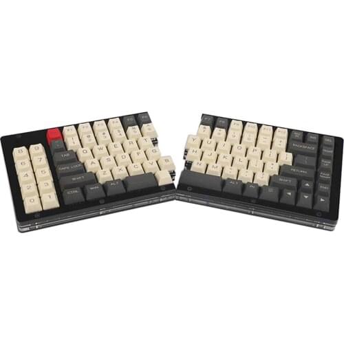 75% 96 Layout 3Layer Fn Programmable Macro Split Mechanical Keyboard DIY Kits Acrylic Case RGB Welding PCB Plate With 4Pin Cable