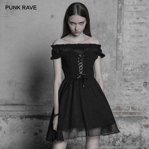 Платья с коротким рукавом PUNK RAVE China At AliExpress