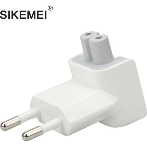 AC Detachable Electrical Euro EU Plug Duck Head Power Adapter for Apple iPad iPhone USB Wall Charger MacBook 2 Round Pin