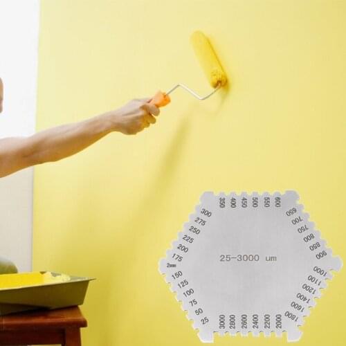 Stainless Steel Hexagonal Wet Film Comb Paint Wet Film Thickness Gauge Comb 40JE