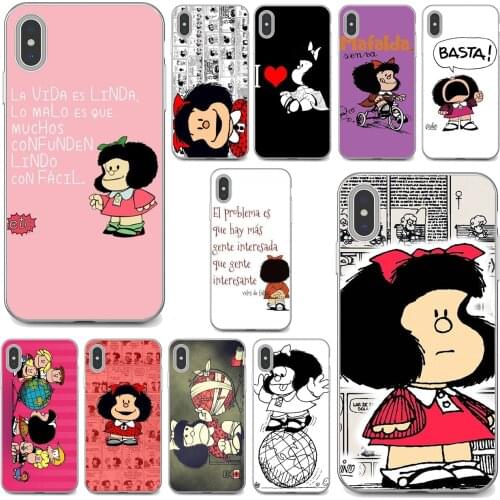 Silicone Case Cartoon-Mafalda-Girl For Xiaomi mi Redmi Note 3 4 4X 5 6 7 8 8t 9 9s 9t 10 pro lite