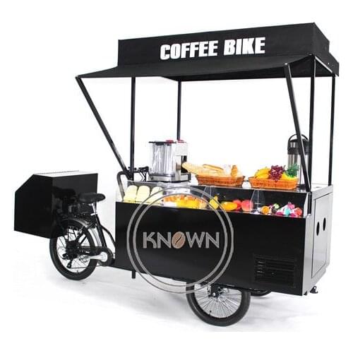 Steel frame fast food fruits bicycle bike cargo tricycle bike street food cart hot sale