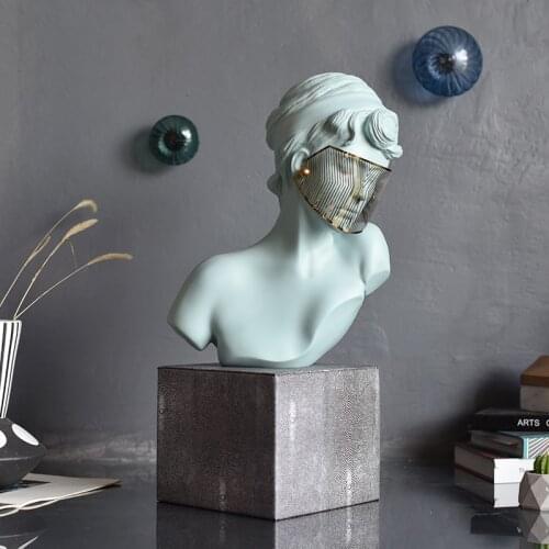Portrait Art Venus Head Mask Girl 50cm Resin Greek Goddess Statues Crafts Home Decoration Figurines