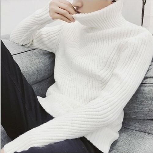 White Black Turtleneck Sweater Men Pullovers Winter Thicken Cashmere Mens Knitted Jumpers Male Turtle Neck Sweater Pull