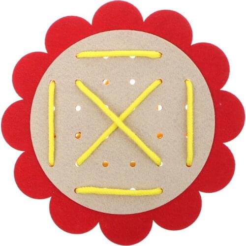 Teaching Manual Kindergarten DIY Weaving Cloth Maternity Baby Early Learning Educational Montessori Mathematics Toys Y4UD