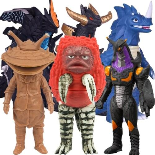 Ultraman Monster Kaiju Soft Gum Doll Dinosaur Tank Hyper Zetton Five King Gomora Seagoras Kanegon Model Anime Figures Collect