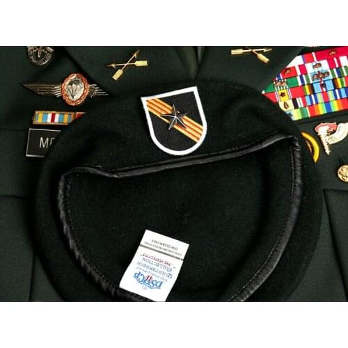 Vietnam War Us Army Special Forces Group Green Beret Cap 5th Group 1 Star Brigadier General Rank Military Hat Military Store
