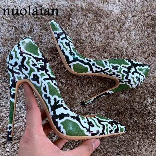 Women Platform Pumps Lady Dress Wedding Shoe Pump Shoes Slip On High Heels Woman Summer High Heel Shoes Big Size Leather Shoes