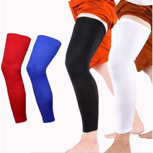 1 Pair Elastic Legs Warmer Cycling Knee Pads Sports Protection Shin Guard Running Basketball Compression Lengthen Calf Sleeves