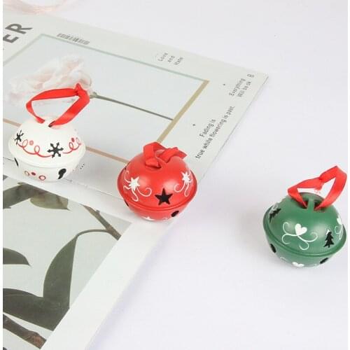 1PC Home Jingle Bell Metal 5CM Tree Red Star Tree Decor Merry Christmas Christmas Decoration
