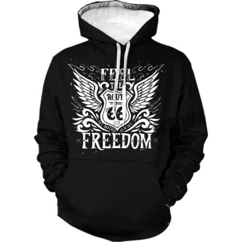 2021 winter Fashion U.S. Route 66 3D Printed Sweatshirts Men/Women Hoodies Route 66 Highway hoodie Casual off white Tracksuits