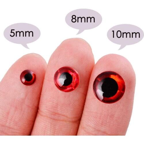 30PCS Holographic Fly Bound Ribbon Fishing Bait Wooden Plastic Bait for 3D 4D Epoxy Fish Eye