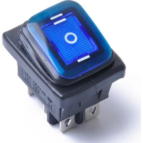 4Pcs AC 16A 250V / 30A 125V DPDT 6 Pins 3 Position ON/Off/ON Car Boat Black Rocker Switch Toggle