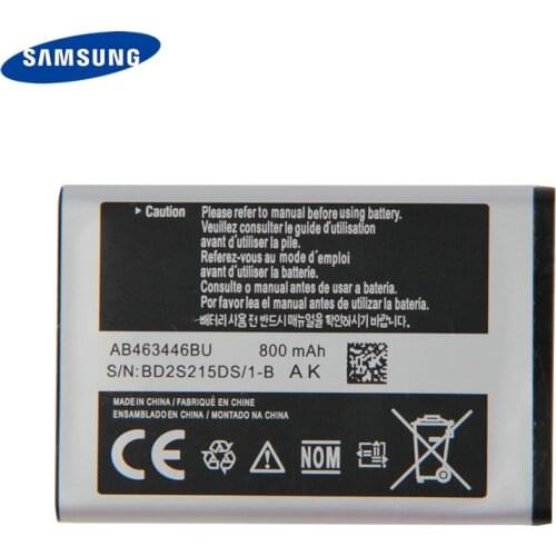 Original Samsung Battery AB463446BU For Samsung C3300K X208 B189 B309 F299 AB553446BC GT-C3520 C3520 X160 E339 GT-E2330 800mAh